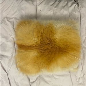 Vintage Fur Throw Pillow